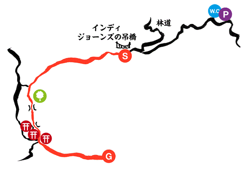 手箱山ハイキングコースマップ